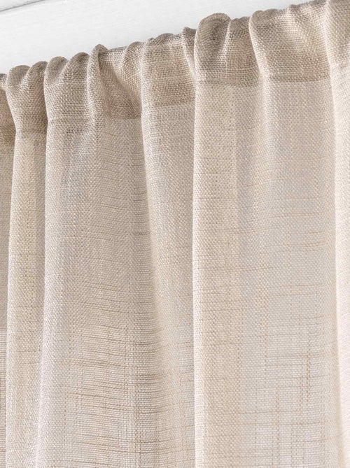 Paire de Voilages Haltona Blanc - Effet Lin Tissé - Kiabi Paire de Voilages Haltona Blanc - Effet Lin Tissé - Kiabi
