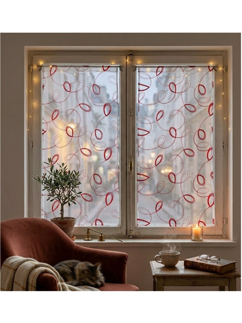 Paire de voilages Hoop Rouge - Kiabi