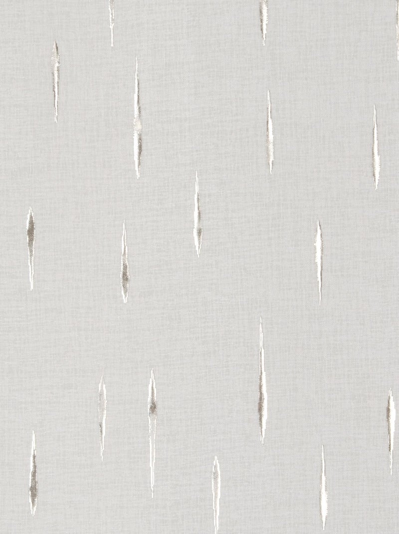 Paire de voilages impression "métal", vitrage finition passe-tringle. Blanc - Kiabi