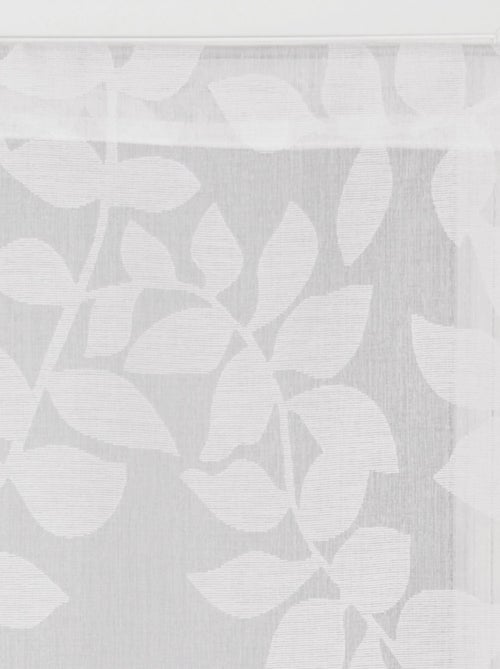 Paire de voilages imprimé feuilles, finition passe-tringle, vitrages. - Kiabi