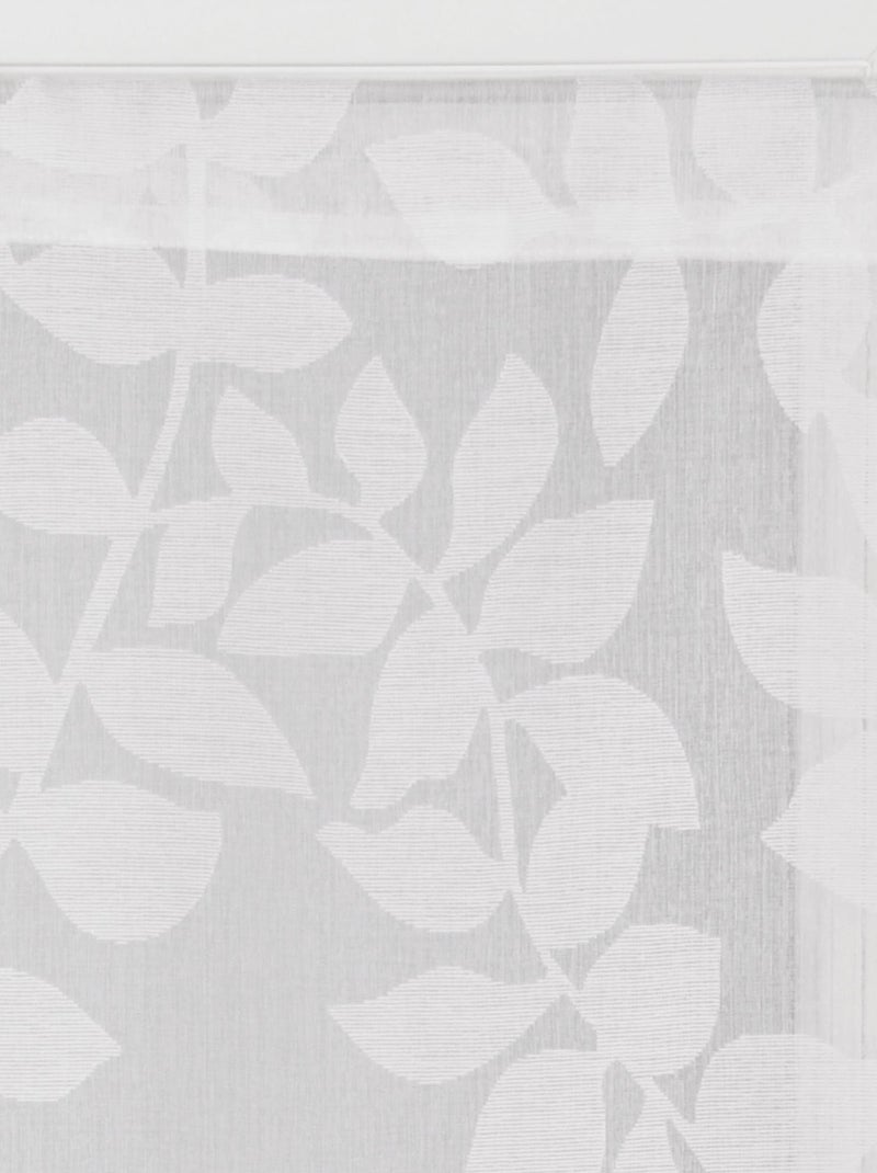 Paire de voilages imprimé feuilles, finition passe-tringle, vitrages. Beige - Kiabi