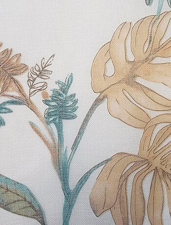 Paire de voilages imprimés, vitrage finition passe-tringle.