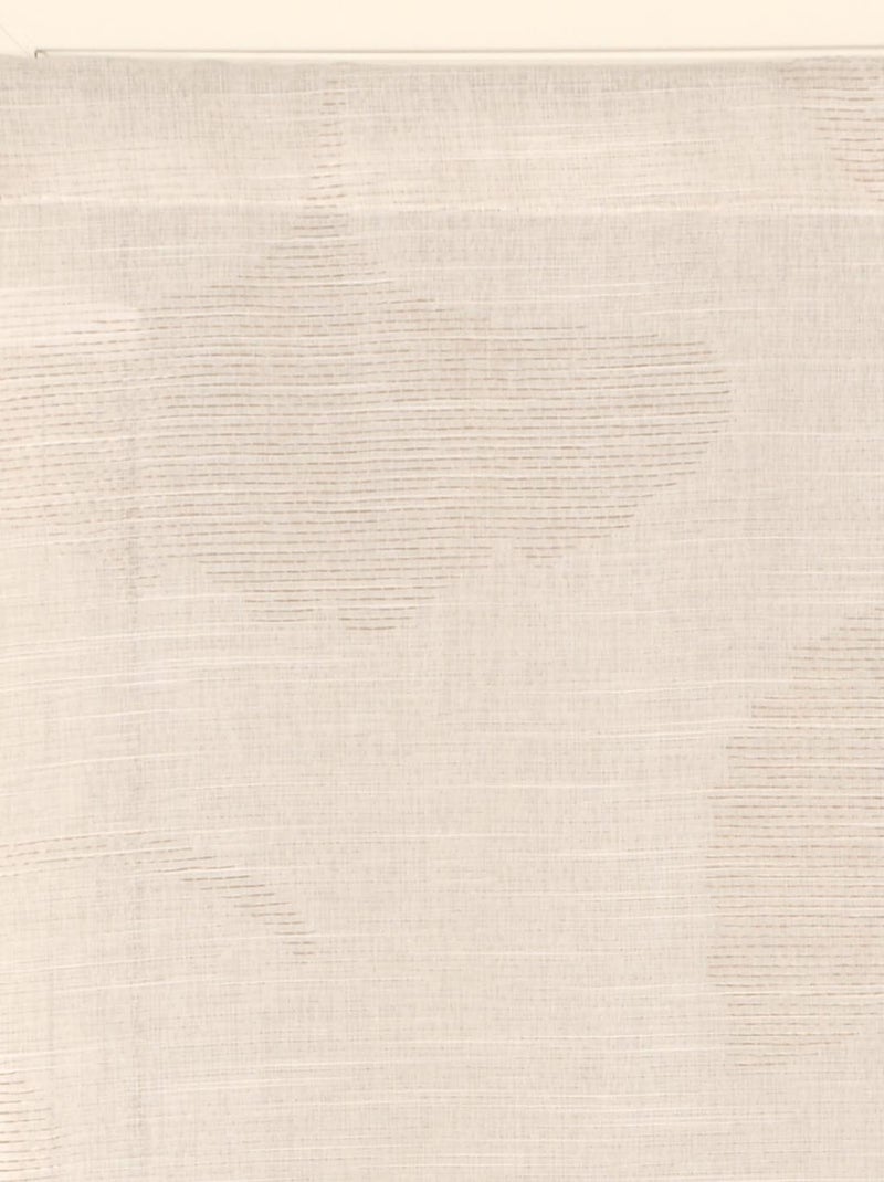 Paire de Voilages Jacquard, fleurs de Ginkgo, finition passe-tringle, vitrages. Beige - Kiabi