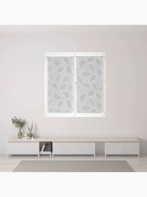 Paire de Voilages Jacquard, fleurs de Ginkgo, finition passe-tringle, vitrages Dylrev - Kiabi