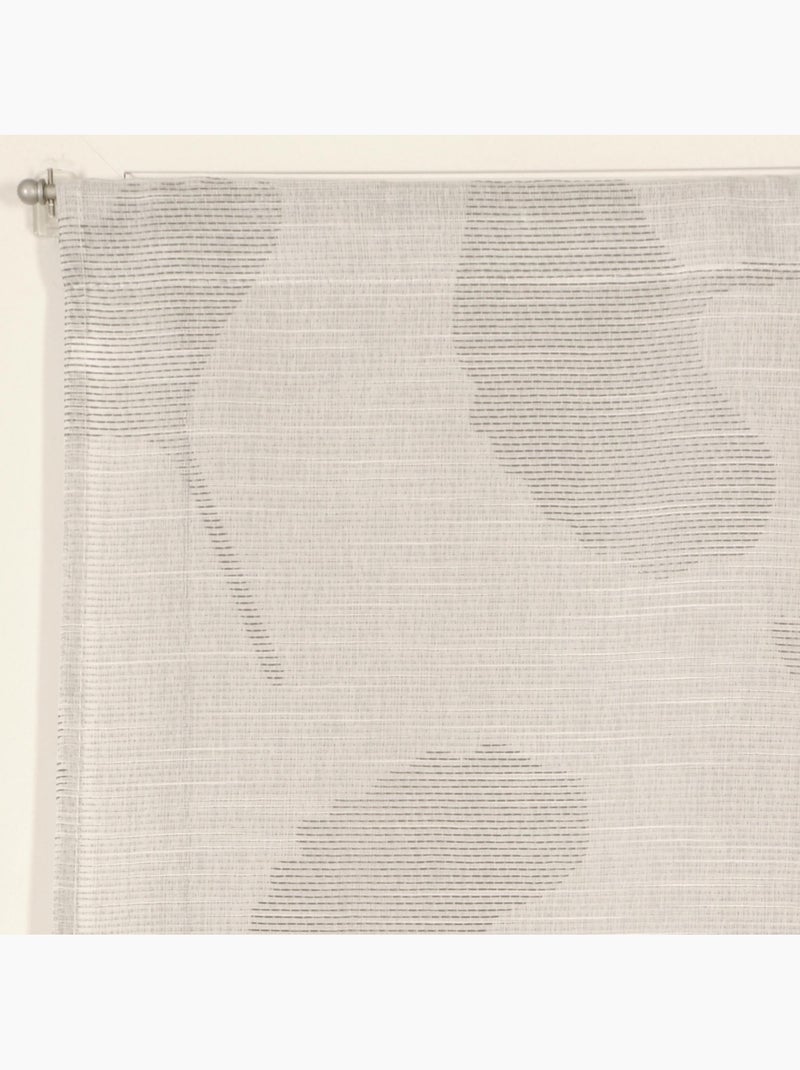 Paire de Voilages Jacquard, fleurs de Ginkgo, finition passe-tringle, vitrages Dylrev Gris Argenté - Kiabi