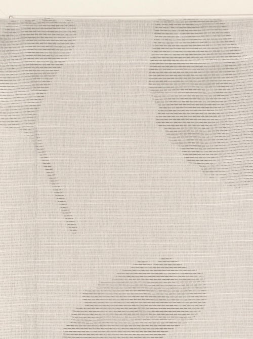 Paire de Voilages Jacquard, fleurs de Ginkgo, finition passe-tringle, vitrages. - Kiabi