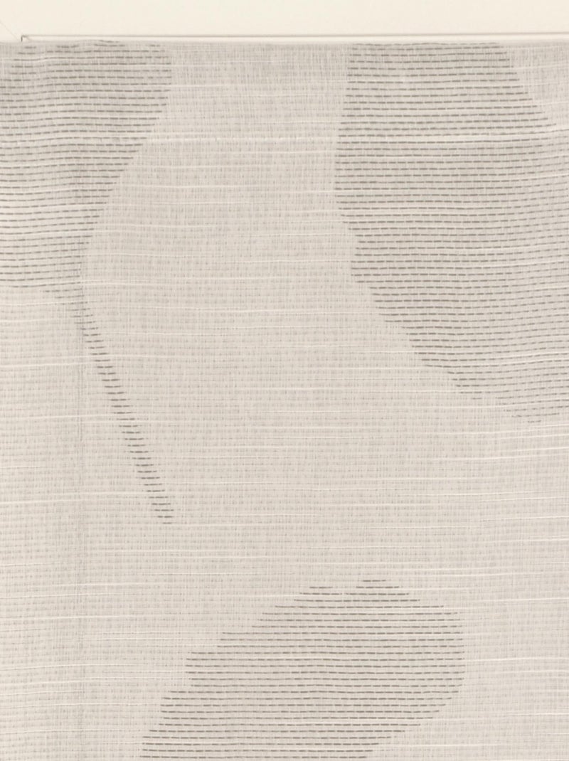 Paire de Voilages Jacquard, fleurs de Ginkgo, finition passe-tringle, vitrages. Gris - Kiabi