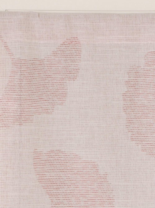 Paire de Voilages Jacquard, fleurs de Ginkgo, finition passe-tringle, vitrages. - Kiabi