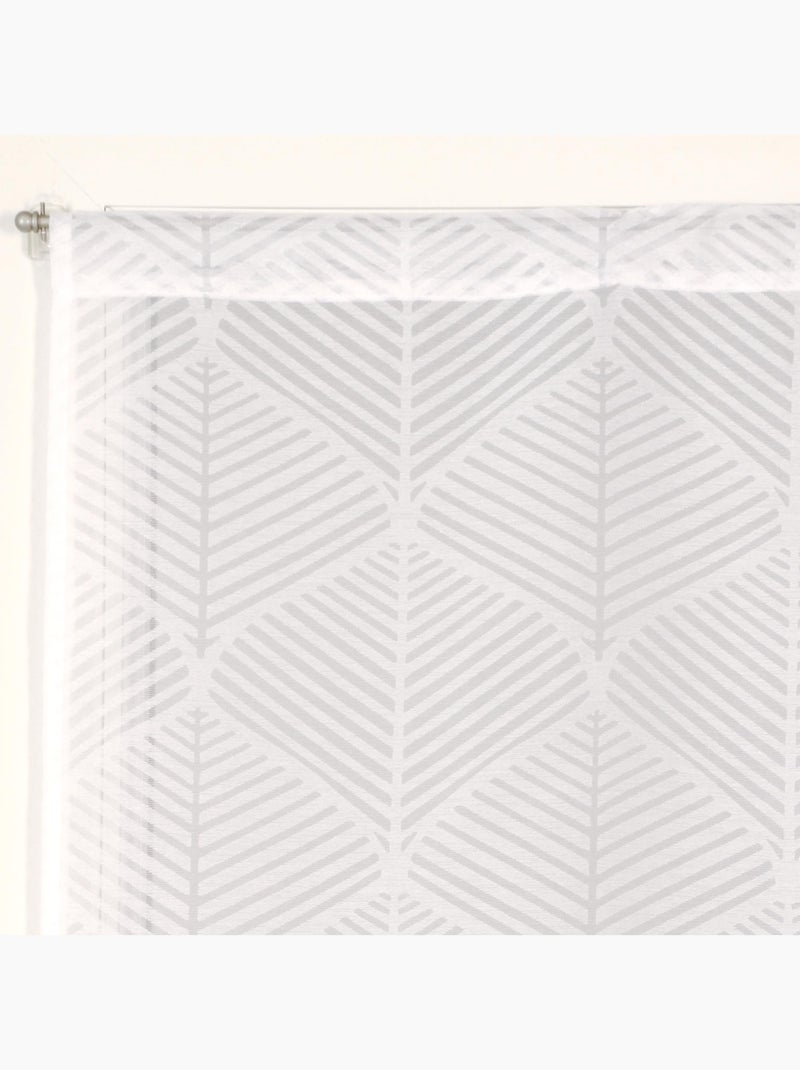 Paire de Voilages losanges, finition passe-tringle, vitrages. Blanc - Kiabi
