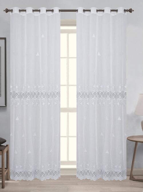 Paire de voilages macramé pour baie vitrée - Kiabi