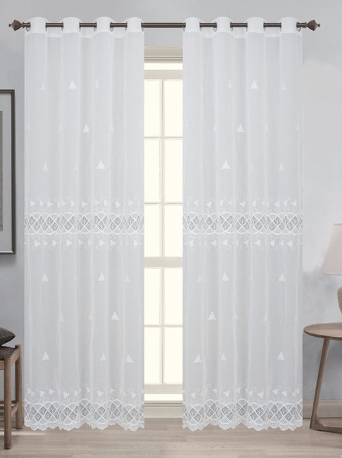 Paire de voilages macramé pour baie vitrée - Kiabi