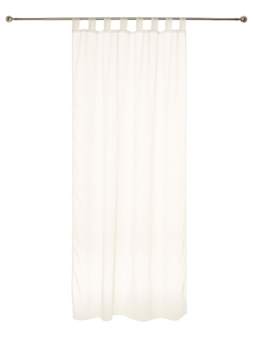 Paire de voilages pattes 140x240 cm blanc Blanc - Kiabi