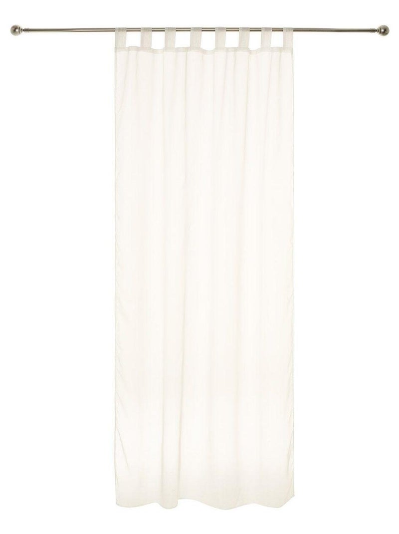 Paire de voilages pattes 140x240 cm blanc Blanc - Kiabi