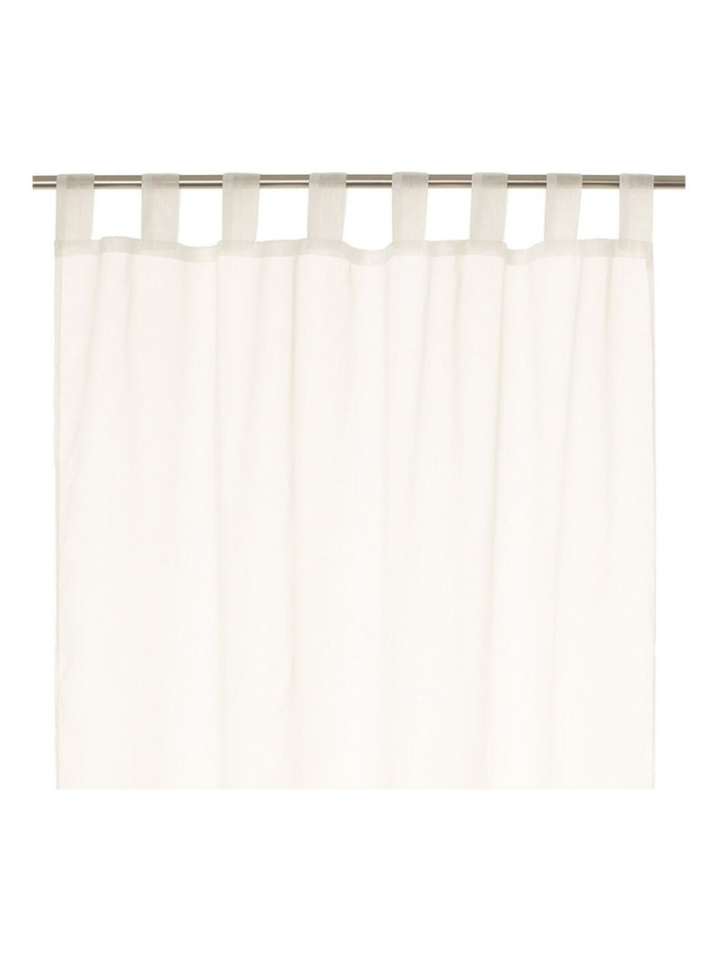 Paire de voilages pattes 140x240 cm blanc Blanc - Kiabi