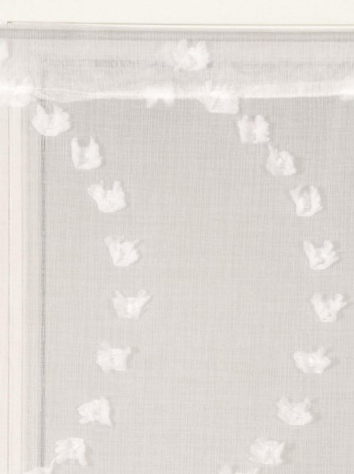Paire de Voilages petits-nœuds, finition passe-tringle, vitrages. - Kiabi