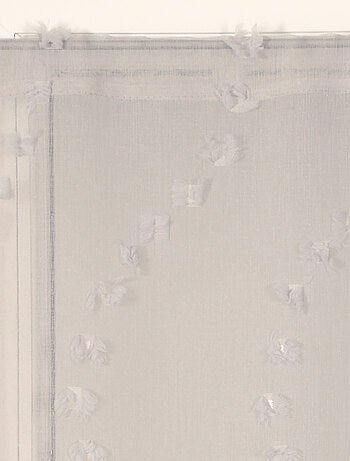 Paire de Voilages petits-nœuds, finition passe-tringle, vitrages.