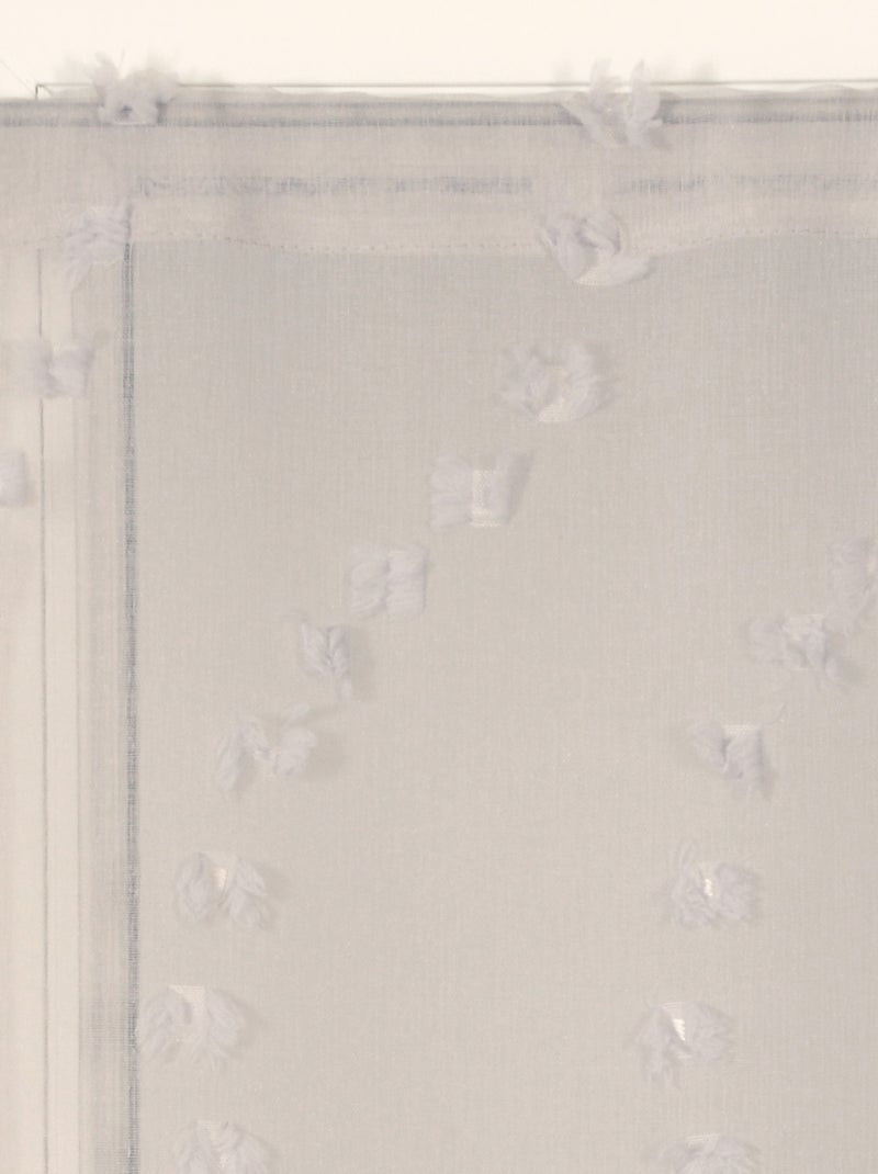 Paire de Voilages petits-nœuds, finition passe-tringle, vitrages. Gris - Kiabi