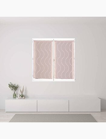 Paire de Voilages petits-nœuds, finition passe-tringle, vitrages.