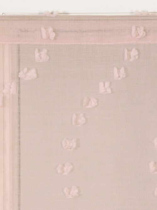 Paire de Voilages petits-nœuds, finition passe-tringle, vitrages. - Kiabi