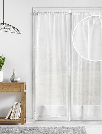 Paire de voilages sablés à passe-tringle