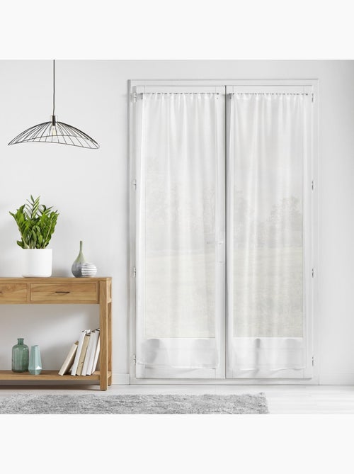 Paire de voilages sablés à passe-tringle - Kiabi