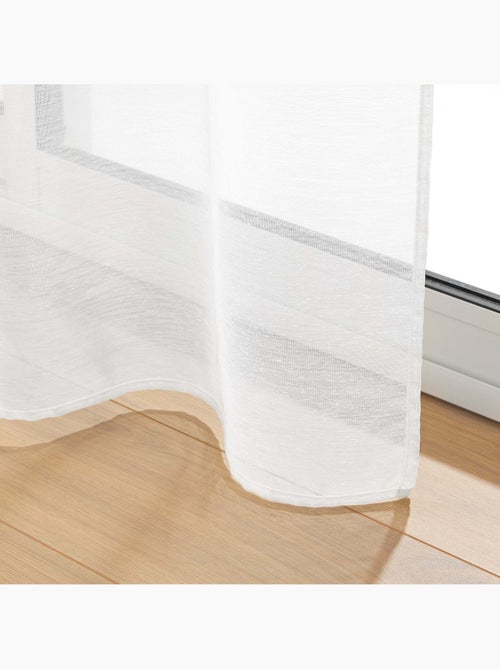 Paire de voilages sablés à passe-tringle - Kiabi