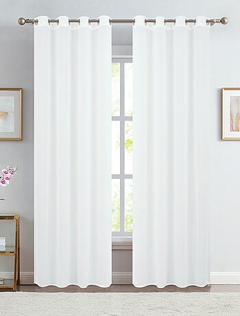 Paire de voilages unis pour baie vitrée