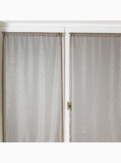 Paire de voilages vitrage - effet maille à fils lurex - Kiabi Paire de voilages vitrage - effet maille à fils lurex - Kiabi