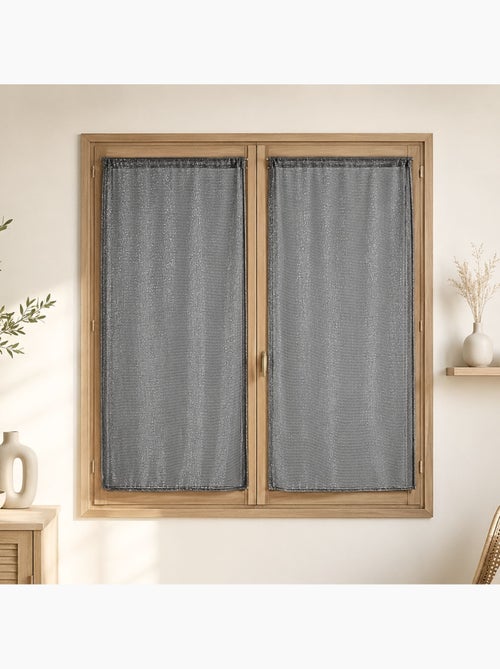 Paire de voilages vitrage - effet maille à fils lurex - Kiabi Paire de voilages vitrage - effet maille à fils lurex - Kiabi
