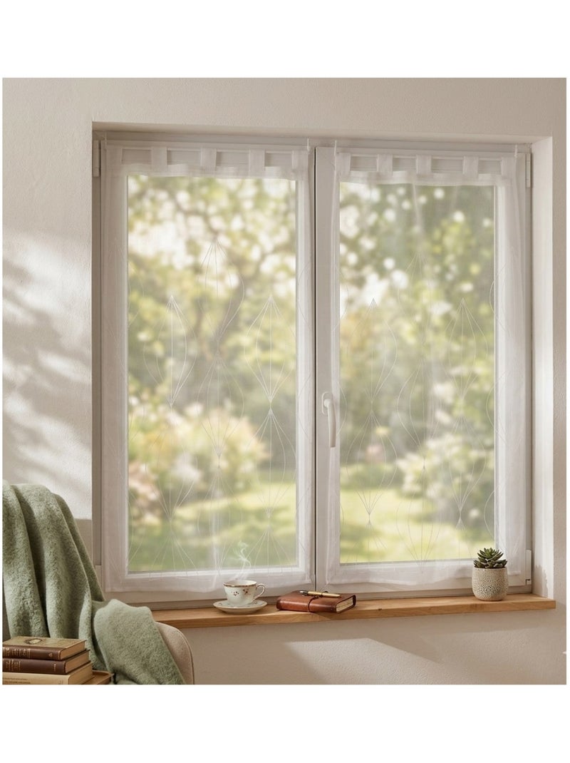 Paire de voilages voile sable Galacte Blanc - Kiabi