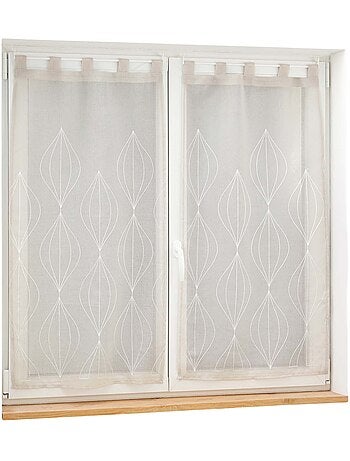 Paire de voilages voile sable Galacte