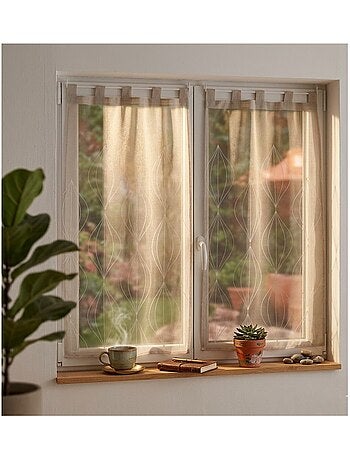 Paire de voilages voile sable Galacte