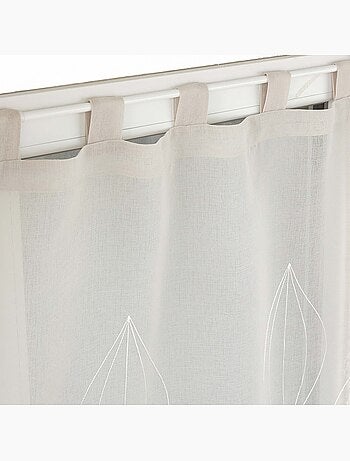 Paire de voilages voile sable Galacte