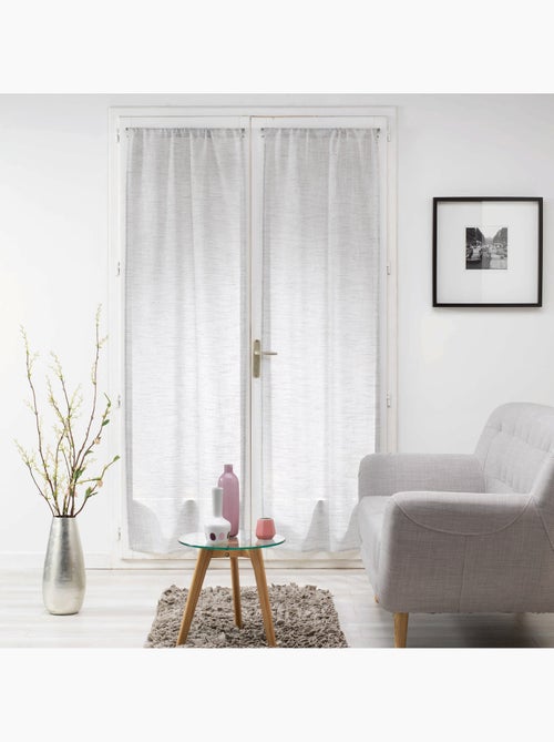 Paire de voile passe tringle 70x240cm milza gris - Kiabi