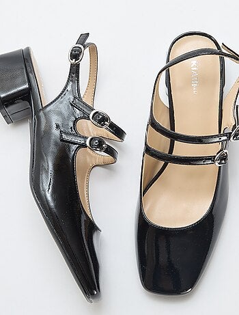 Paire d'escarpin verni brillant uni