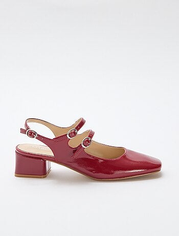 Paire d'escarpin verni brillant uni