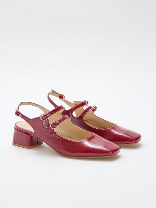 Paire d'escarpin verni brillant uni - Kiabi