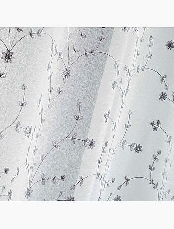 Paire droite passants voile sable brode petite fleur