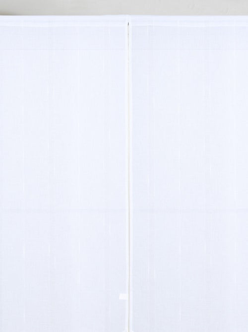 Paire petits voilages à bandes verticales brillantes - Kiabi