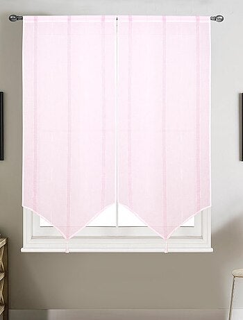 Paire petits voilages à bandes verticales brillantes