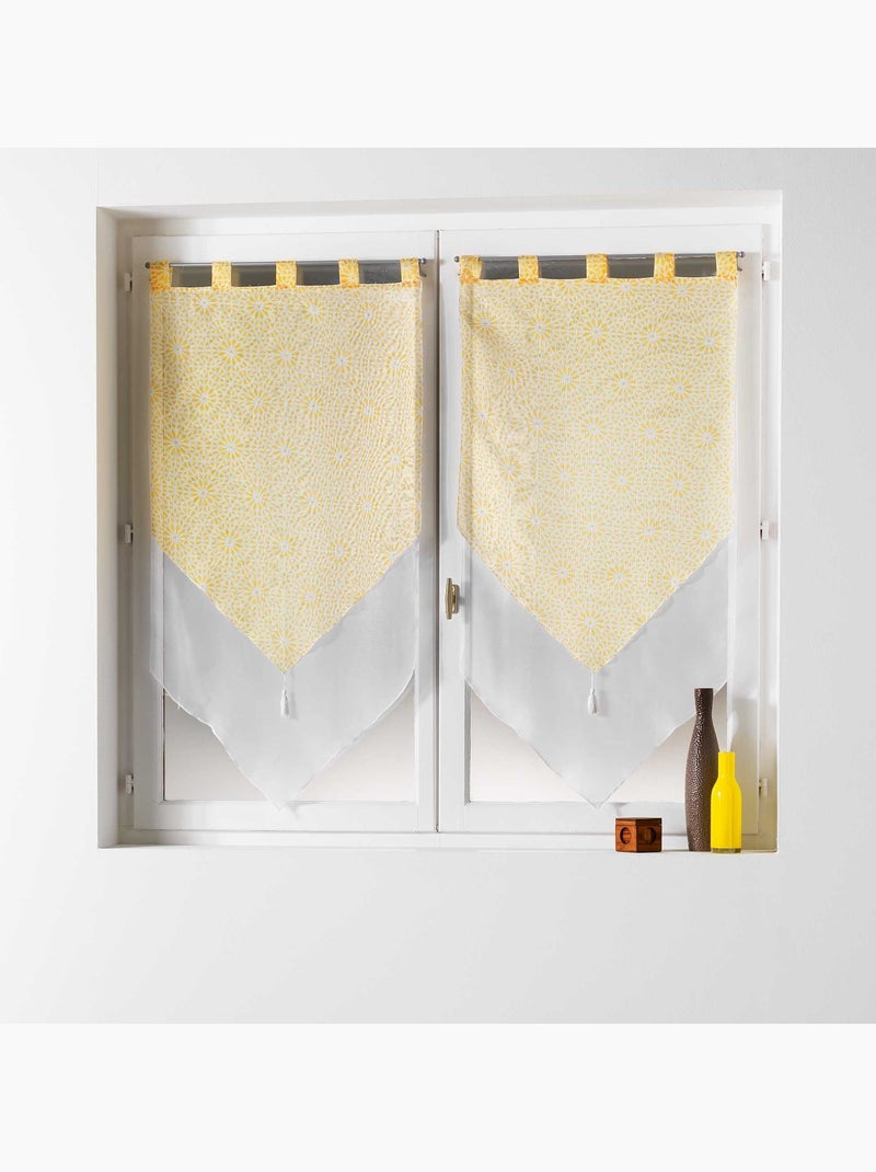 Paire Pompon voile double Collection Tunis Corail - Kiabi