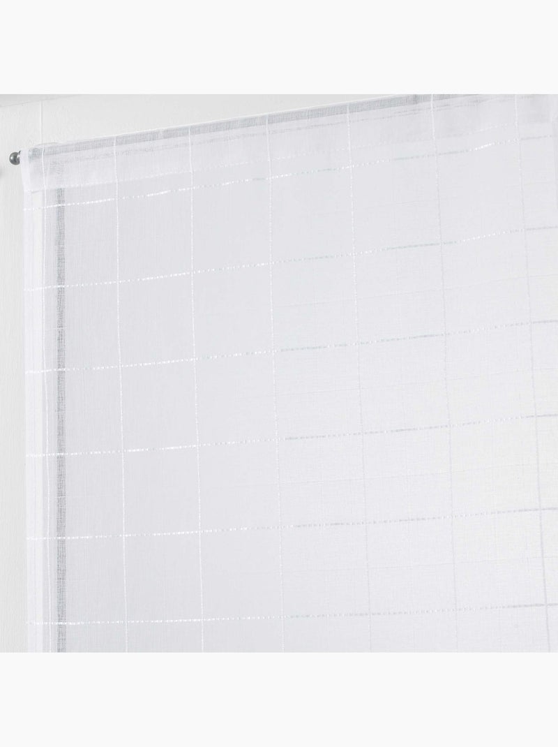 Paire voilage a carreaux Blanc - Kiabi