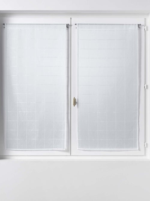 Paire Voilage Collection Carreaux - Kiabi