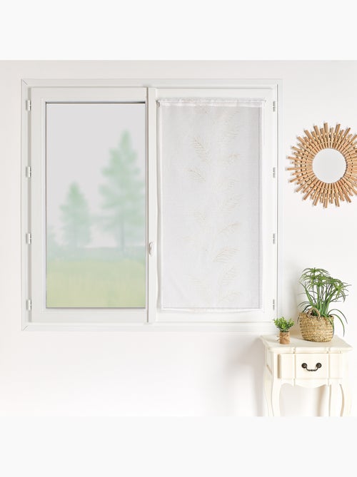 Paire voilages avec motif feuilles brodées - Kiabi Paire voilages avec motif feuilles brodées - Kiabi