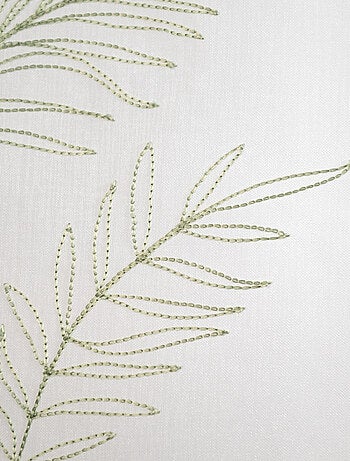 Paire voilages avec motif feuilles brodées