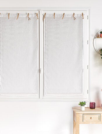 Paire voilages avec ruban en jute