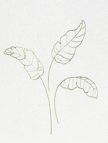 Paire voilages motif feuilles bananes