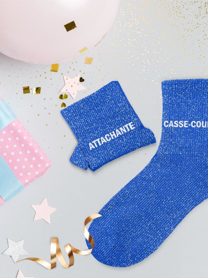 Paires de chaussettes dépareillées bleues Attachante Casse-Couille Bleu - Kiabi