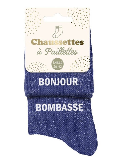 Paires de chaussettes dépareillées bleues Bonjour Bombasse - Kiabi