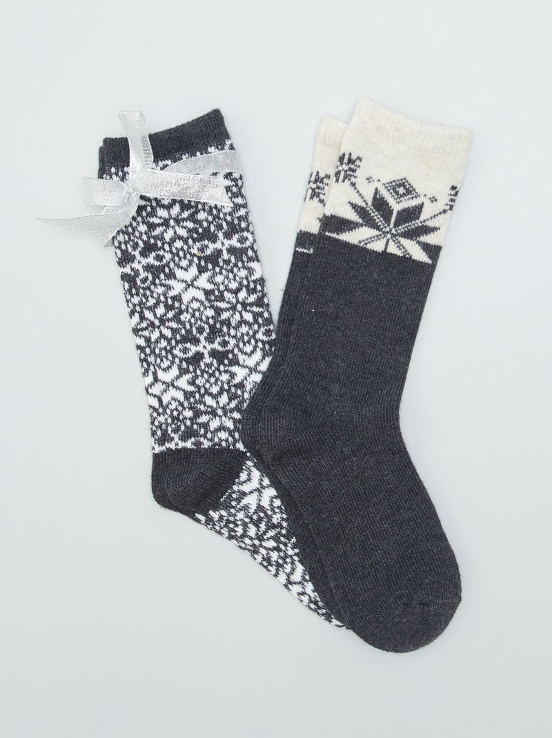 Paires de chaussettes 'Noël' Gris - Kiabi